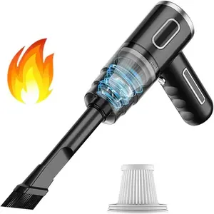Car Vacuum Cleaner 29000PA Strong Suction Wireless Portable Vacuum Cleaner Dual Use Mini Handheld Cleaning for Car Home Desktop(Black Rechargeable)