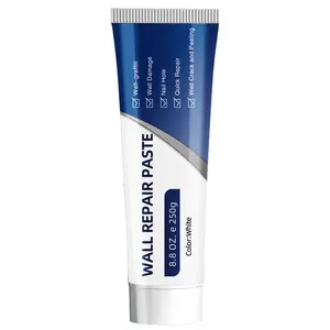 Gypsum board repair kit, suitable for cracks and holes, includes a scraper and sandpaper, nozzle extender, white wall repair glue, and multi-functional quick-drying wall repair glue.