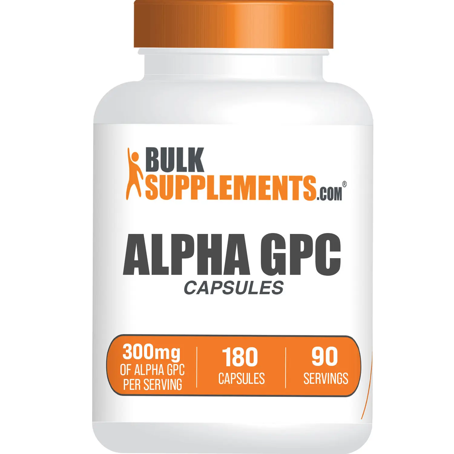BulkSupplements - Alpha GPC Capsules - Cognitive Support - 180 Capsules - 300mg of Alpha GPC per Serving