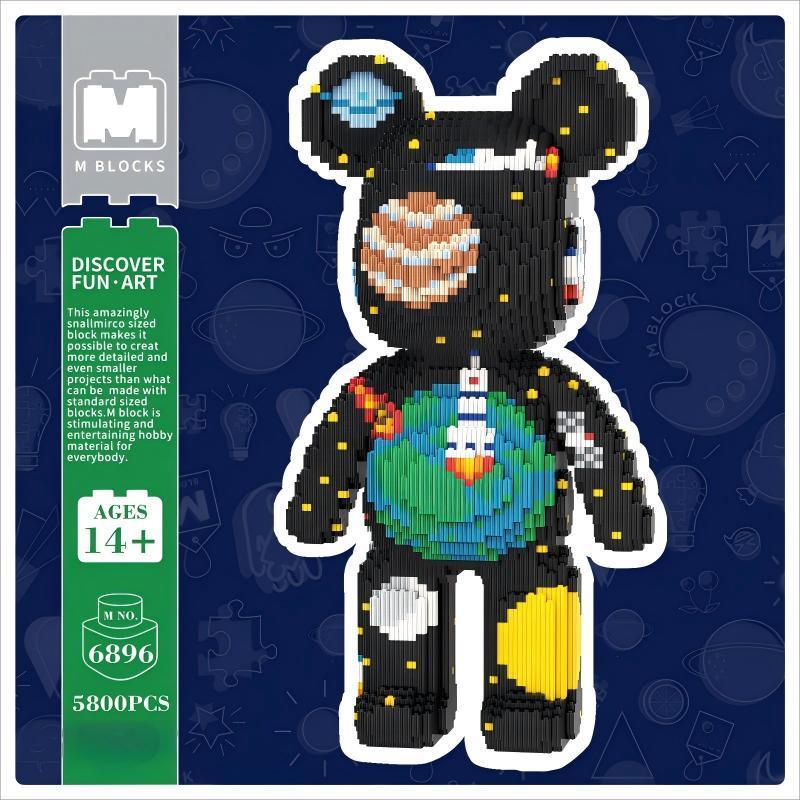 5800 Pieces Space Bear Building Blocks Set, 43cm High Creative Toy, Unisex Gift for Boys and Girls, Home Decoration