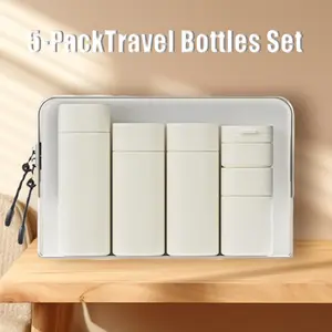 1 Pack Toiletries Travel Containers Cream Jars with Toiletry Bag Travel Cream Dispenser Bottles for Organization Beauty & Personal Care