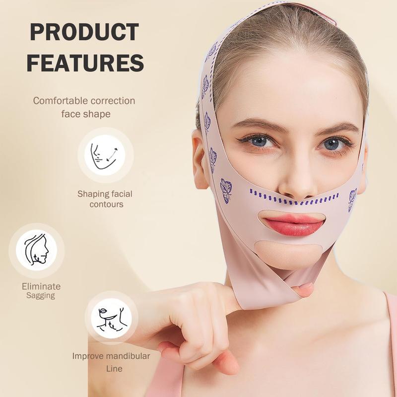 MASIKA Adjustable Chin Strap - Jawline Shaper & Exerciser, Reusable V-Line Face Mask