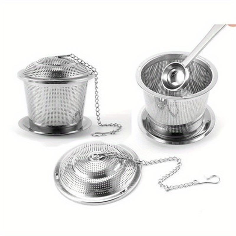 3PCS Stainless Steel Tea Filter Set, Fine Mesh Loose Leaf Tea Filter, Kitchen Supplies, Easy to Clean, Suitable for Home And Restaurant Use, The Best Gift for Tea Lovers 3PCS Stainless Steel Tea Filter Set, Fine Mesh Loose Leaf Tea Filter, Kitchen Supplies, Easy to Clean, Suitable for Home And Restaurant Use, The Best Gift for Tea Lovers