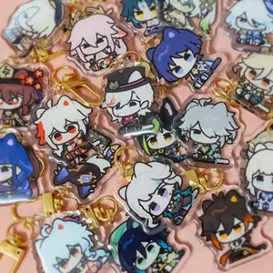 Genshin Impact Skrunkles Keychain Double-sided Acrylic Keychain ,  Perfect Gift for Fans & Collectors