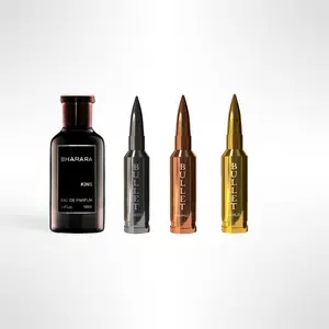 Bharara King + Bullet Gun Metal + Bullet Bronze + Bullet Gold Eau de Parfum Bundle – 4PCS Luxury Men’s Fragrance Set