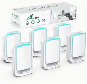 2/6PCS Plug-In Air Purifier Portable Ionic Air Cleaner Filterless Silent Odor Neutralizer for Home Office Bedroom Pet Room Gym Compact Space Saving Design 24/7 Fresh Air
