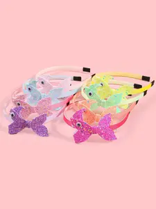 Cute Glitter Shark Design Headband, Colorful Hair Hoop for Girls, Fashion Hair Accessories for Party, Daily Clothing Decor