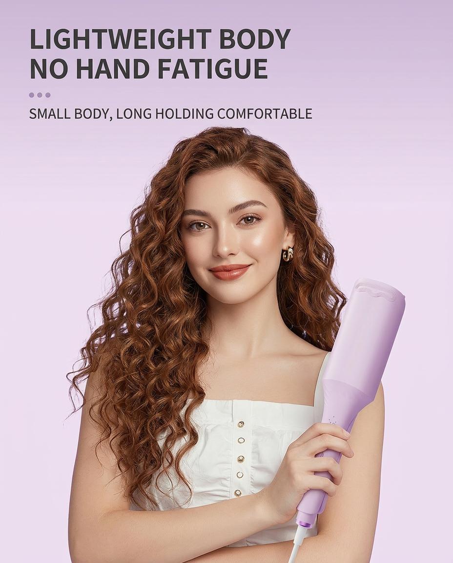 3-Barrel Deep V Wave Curling Iron American Latin Wave Hairstyle  2026 New Upgrade Adjustable Temperatures Fast Heating Silicone Cover  HairTutorial