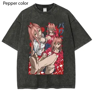 Power Chainsaw Man T-Shirt, Manga Power Graphic Tee, Power Trio Shirt, Anime Shirt, Vintage Washed Black T-shirt, Chainsaw Man Fan Gift, Cute Power Shirt