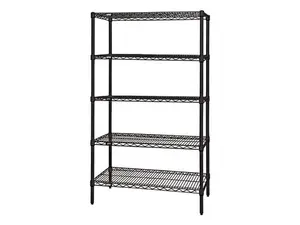 Quantum Storage WR54-1848BK-5 Industrial 5-Shelf Black Wire Shelving Organiser, 18x48x54 in Storage Racks for Home Supplies