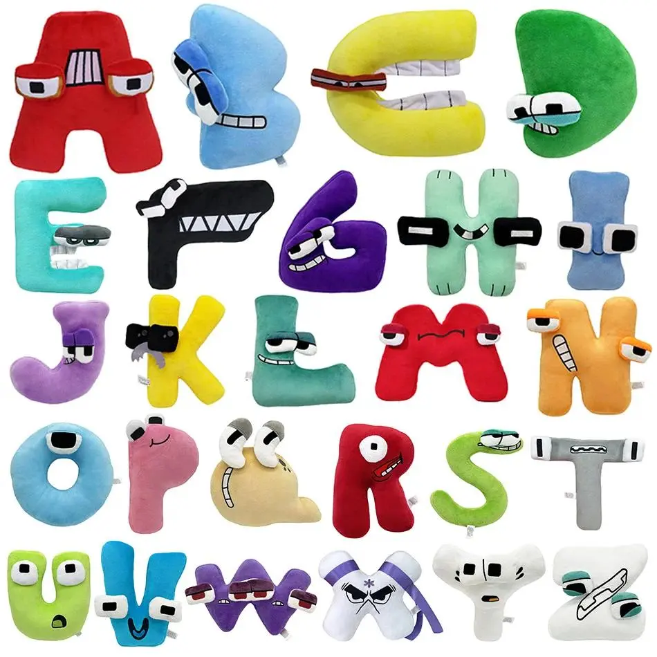 Kids Enlightenment Montessori Plush Toy Doll Gifts Anime Doll Kawaii 26 English Letters Stuffed Toys Alphabet Lore Plush Toys
