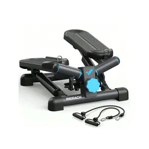 MERACH MERACH Mini Steppers For Exercise, Twist Stepper With Resistance Bands, 330LBS Capacity Stair Step Cardio Equipment For Full Body Workout