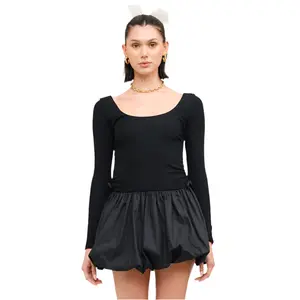 Sofie the Label Mixed Media Puff Dress