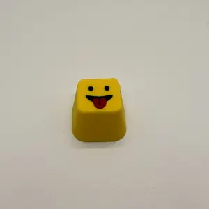 1pc 3D Printed Emoji Keycap, Funny Expression Artisan Keycap for Mechanical Keyboard, Matte PLA Custom Key Cap, Creative Personality Desktop Decor, Single Key