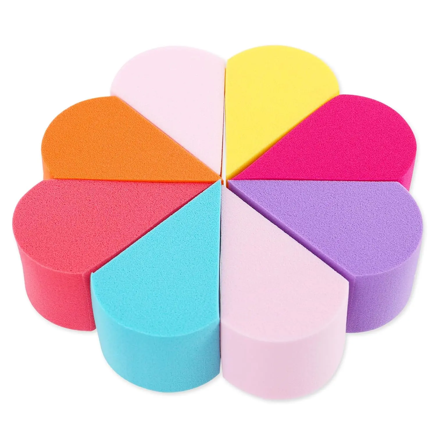 8 Pcs Makeup Sponge Beauty Face Paint Sponge Reusable Cosmetic Petal ...