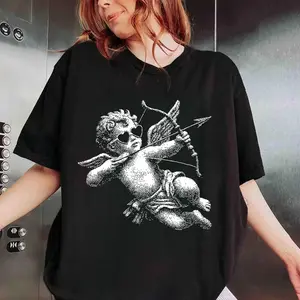 Unisex Cherub Angel Cupid Vintage Aesthetic Sarcastic Valentines T-Shirt