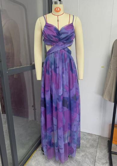 Ladies' Mesh Printing Slip Dress