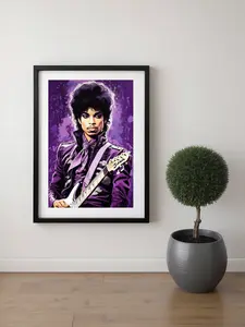 13" x 19"  High Quality Photo Print black Color Framed Picture - Prince Decoration Poster