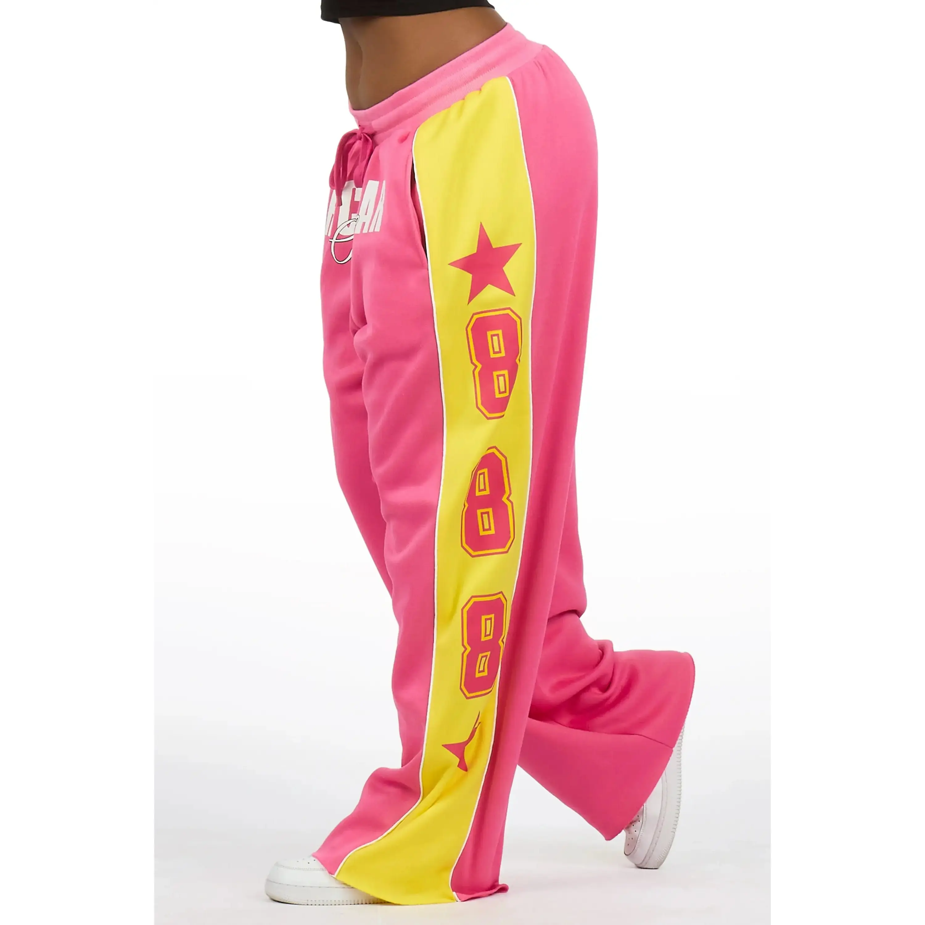 Airelle Pink/Yellow Baggy Track Pant