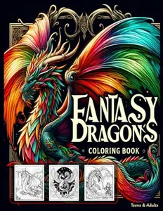 Fantasy Dragons: Coloring Book For Teens & Adults