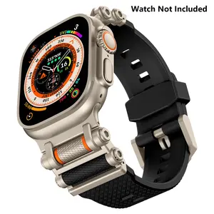 Mechanical Rotating Wheel Compatibility with 42-49mm Apple Watches, Smartwatch Strap – Fits Apple Watch Ultra 3/2/1/SE, Series 11/10/9/8/7/6.Quick-release pins allow easy installation and removal without extra tools. Watch Not Included