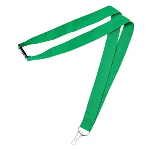35" Bright Green Nylon Lanyards with Breakaway Clasp - 12 Pc.
