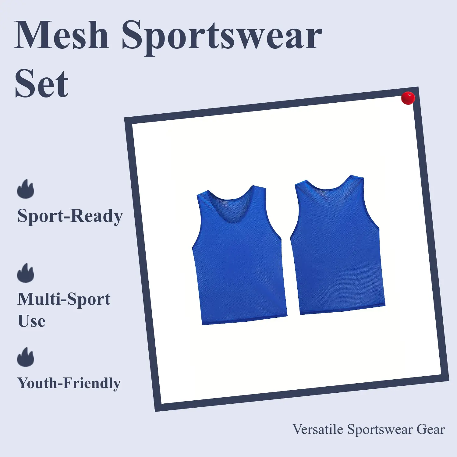 12-Pack All Seasons Training Vests, Solid Color Polyester Pinnies for Adult & Teen Soccer, Basketball, and Baseball Teams, Training Vest, Crew Neck