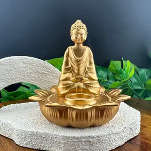 Gold Buddha Cone Incense Holder