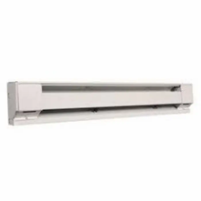 TPI E2910-048SW White 48" Baseboard Heater - Household Heating Appliance with Steel-Aluminum Construction, 20 Gauge Junction Boxes, Full Length Wireway, 10 lbs Weight, Standard 60°C Operation, Ground Lead Wires for Safe Installation, 48 Inches