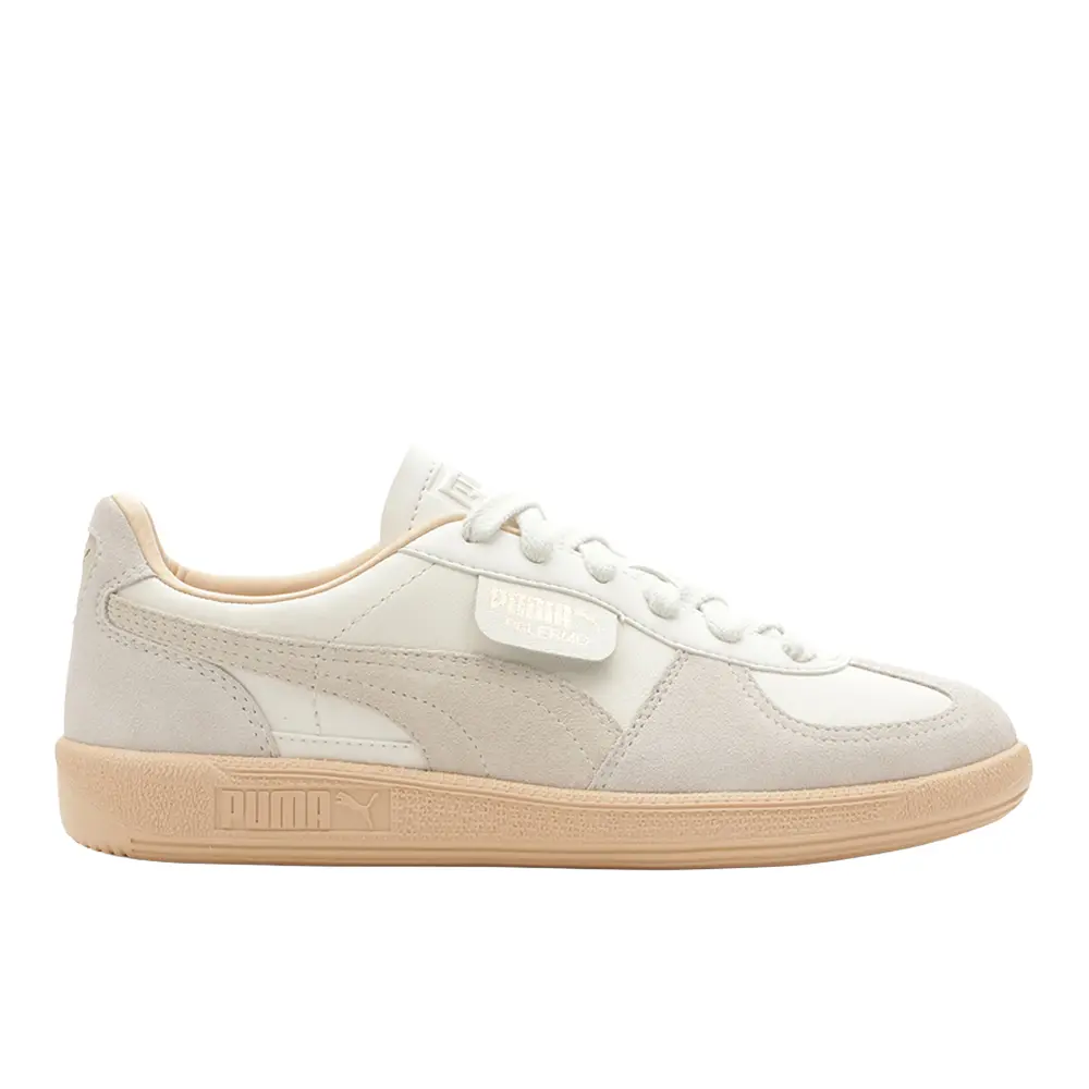 PUMA Womens Palermo Leather Lace Up Sneakers Shoes Casual - Off White