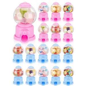 Candy Party Gift Mini Candy Dispenser Plastic Gumball Machine Treat Box, Fun Table Centerpiece for Parties and Gender Reveal