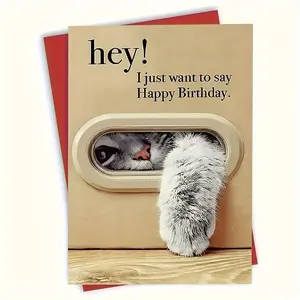 Funny Birthday Card, Greeting Card, Perfect Gift for Birthdays, Unique Design, High-Quality Paper, Ideal for Celebrations, 1 Piece Per Pack