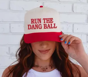 Run the Dang Ball Hat, Football Hat, Custom Embroidered Hat, Football Trucker Hat, Embroidered Team Hat, Custom Trucker Hat