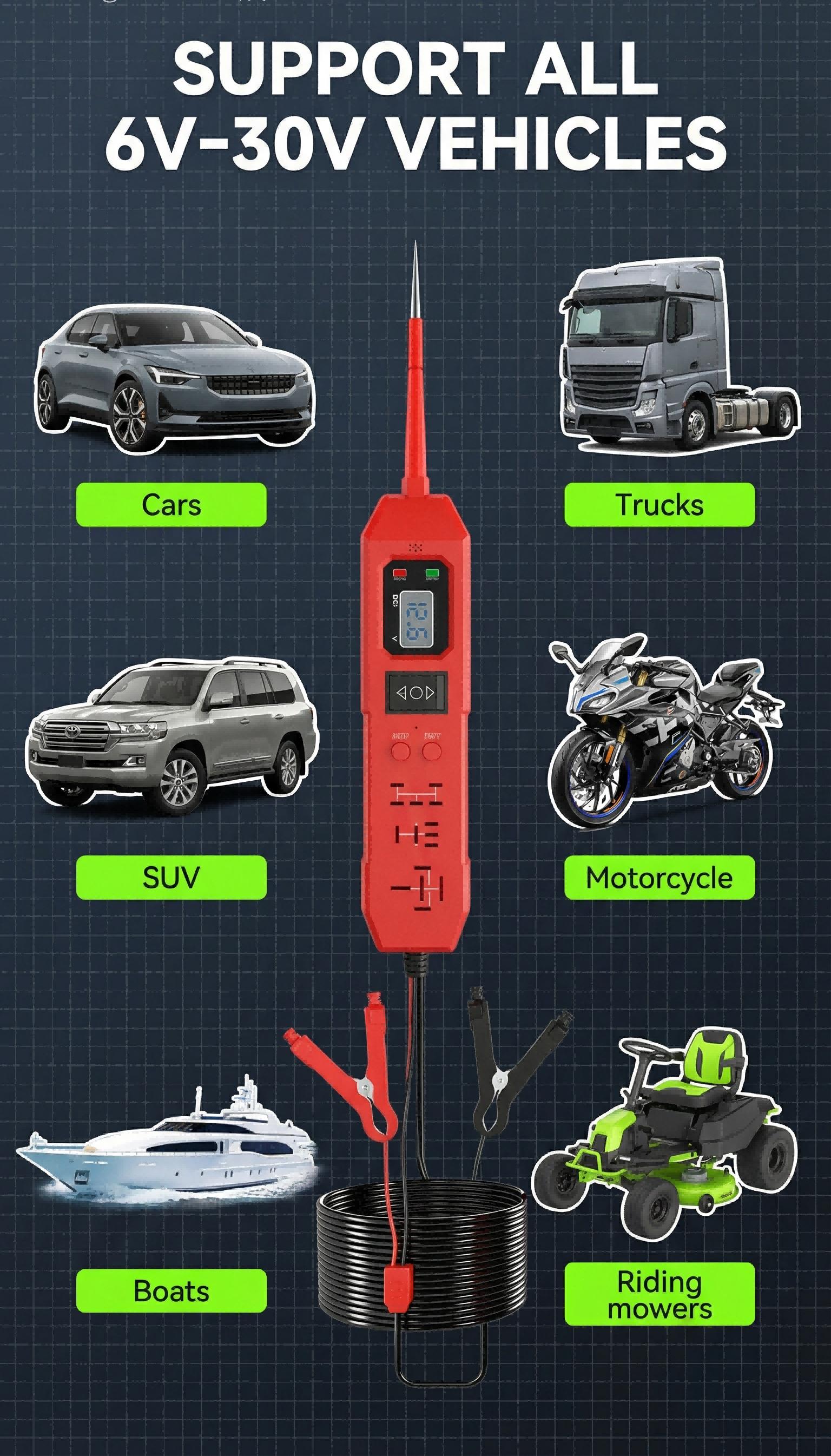 3 in 1 Power Circuit Probe Tester,3.5-36V DC Circuit Tester Automotive,Test Light,relay tester , Fuse & Voltage Tester,Automotive Short Circuit Breake Finder Electrical Tools 3 in 1 Power Circuit Probe Tester,3.5-36V DC Circuit Tester Automotive,Test Light,relay tester , Fuse & Voltage Tester,Automotive Short Circuit Breake Finder Electrical Tools