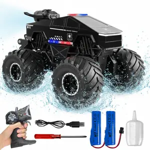 Waterproof Amphibious RC Car: 1:18 Scale 4WD Off-Road Monster Truck with Realistic Smoke, 360° Stunts & 2.4GHz Control. All-Terrain Vehicle, Perfect Gift for Boys Girls Ages 6 7 8-12.