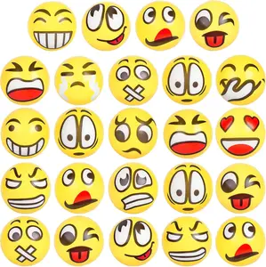24 PCS Stress Balls, 2.5 Inches Squeeze Toys Funny Foam Face Squeeze Fidget Balls for Kids and Adult Stress Relief Gifts for Coworkers Classroom Prizes