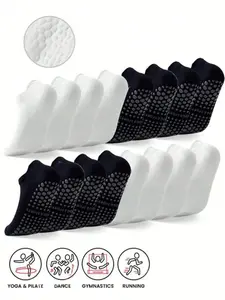 Women's Short Yoga Socks, Anti-Slip Professional Yoga Socks, Pilates Socks, Sports Socks, Breathable, Ankle Grip, Soft and Comfortable, All Seasons