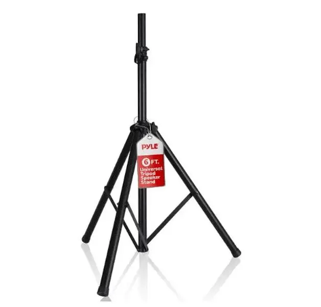Pyle Universal Speaker Stand Mount, Audio & Video Accessories, Adjustable Metal Holder with Rubber Grip, Durable
