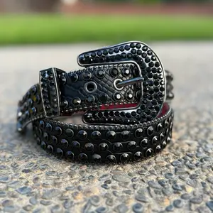 Rhinestone Black Belt