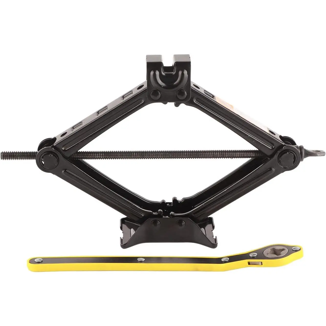Portable Steel Scissor Jack - Automotive Emergency Roadside Hardware, Stable Lift Support for Cars & Trucks, Multi-Fit Maintenance Tool