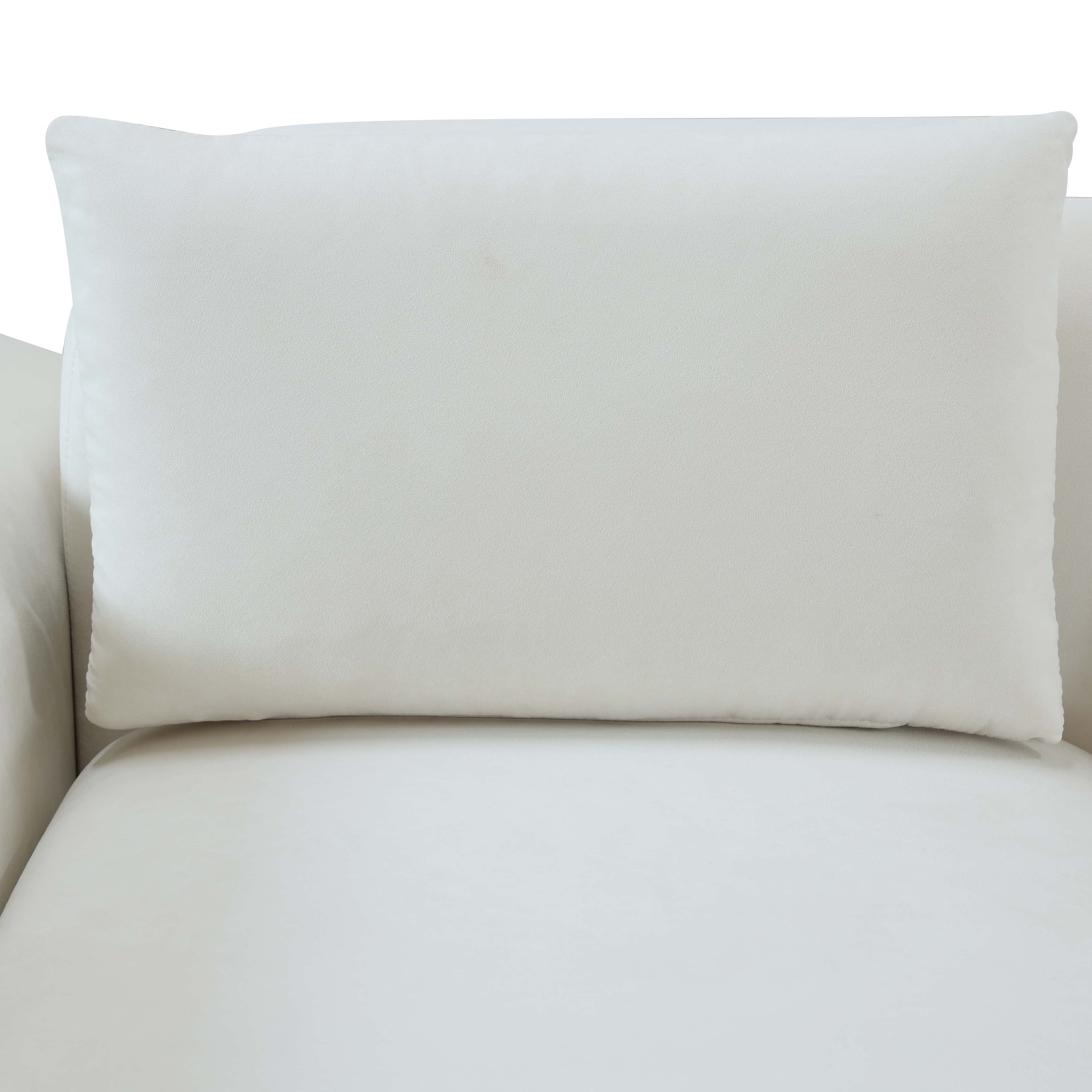 White Microfiber 2-Piece Living Room Sofa Set