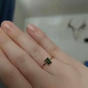 Minimalist Temperament Artificial Crystal Decor Ring, Fashion Accessories for Women & Girls, Trendy All-match & Exquisite Jewelry for Birthday Gift, Vintage Crystal Ring