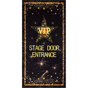 VIP Stage Door Entrance Door Cover Movie Theme Decorations  VIP Party Decorations for Wedding Birthday Award Night Party Accessory Supplies, 30 x 60 Inch