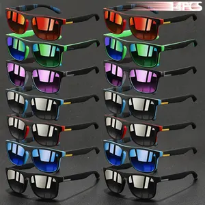 14pcs Fashion Vintage stripe design Unisex Square Glasses Men Women Luxury Brand Designer Classic Driving Fishing Traveling Rectangle Sunglass Tropical Beach Vacay Vacation Outfits Shades For Man Retro Driver'S Anti-Glare Eyewear