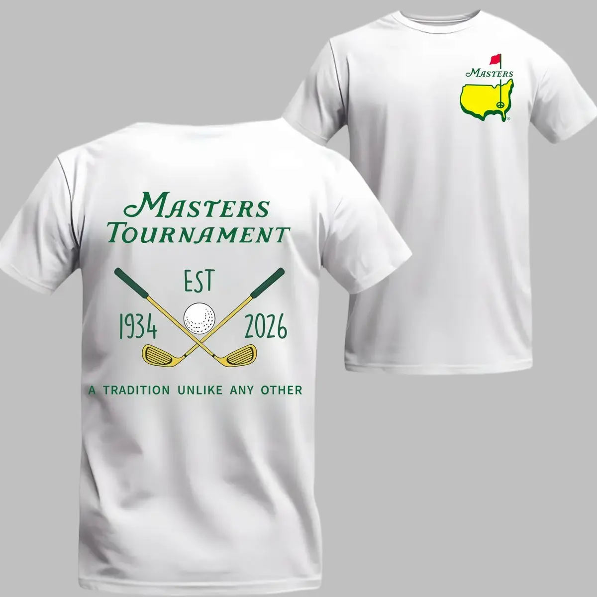 2026 Masters Tournament Est 1934 Golf T Shirt, Trendy Vintage Golf T Shirt Masters Tournament Graphic Tee for Men Women Golf Lovers Gift Idea Sports Fans Tournament Season Casual Outfit Classic Style Relaxed Fit Comfortable Confident Proud Vibe