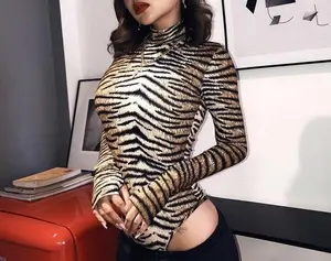 TATI Tiger Print Bodysuit for Women's Comfort