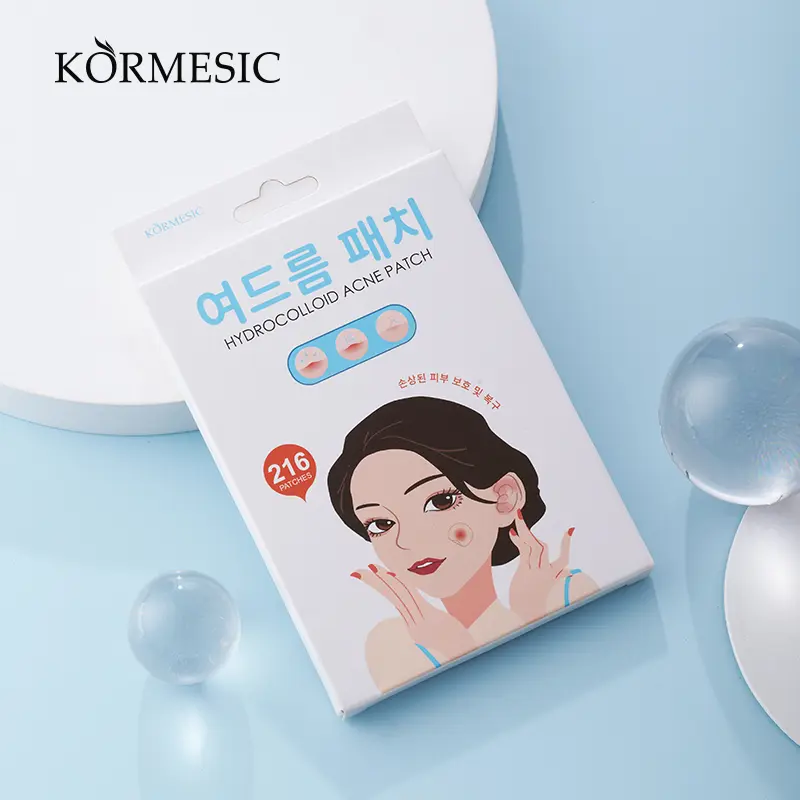 216 Count Hydrocolloid Pimple Patches, 2-Size Clear Acne Dots That Absorb Excess Fluid, Help Flatten Visible Whiteheads and Reduce Picking, Day or Overnight Wear