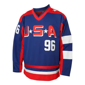 Ice Hockey Game Jersey Letters & Back Number 96 Decoration Men & Women Same Style Fan Wear