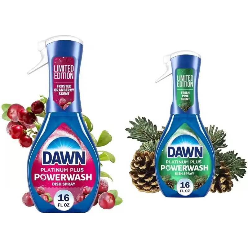 Dawn Platinum Plus Powerwash Frosted Cranberry Fresh Pine 2 Starter Kits 16 Fl Oz - Limited Edition 16 Spray Bottles