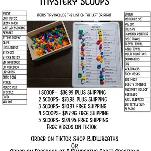 BJDWREATHS Mystery Scoops - Assorted Surprise Scoop Products (Brand-Assorted Mystery Item Bundle for Collectors)